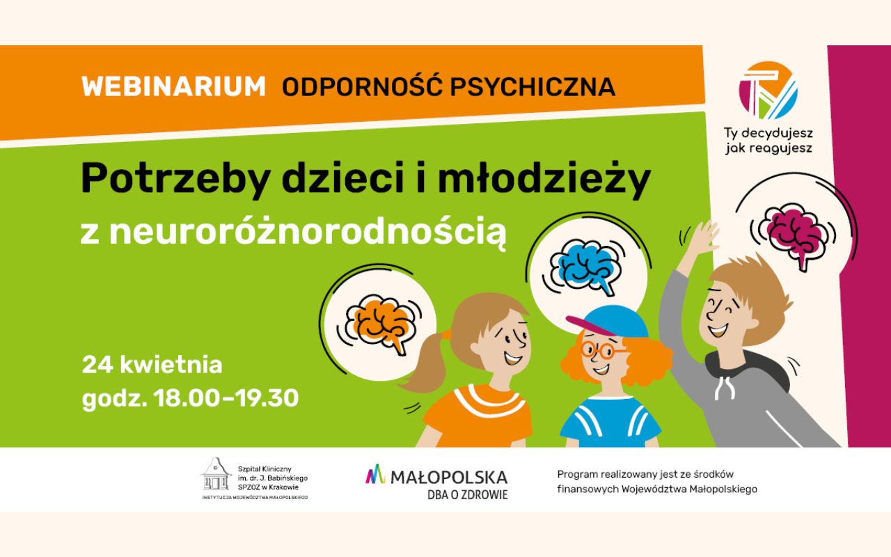 W czasie webinarium zostanie poruszony temat specyfiki i potrzeb dzieci i młodzieży ze spektrum autyzmu oraz zaburzeniami z kręgu ADHD.